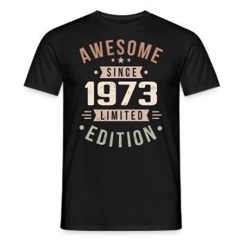 Original 1973 Jahrgang Vintage Geburtstag 1973 - Männer T-Shirt - Schwarz - Vorne - AI Model Male 178 light (178cm)