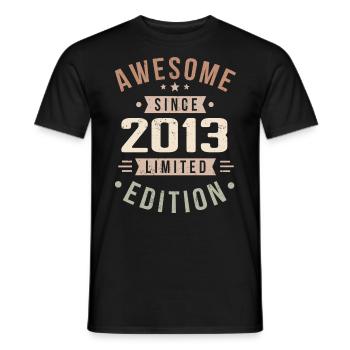 Original 2013 Vintage Vintage Birthday 2013 - Men's T-Shirt - black - Front - AI Model Male 178 light (178cm)