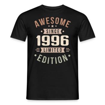 Original 1996 Vintage Vintage Birthday 1996 - Men's T-Shirt - black - Front - AI Model Male 178 light (178cm)