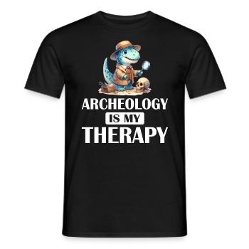Archäologie ist meine archäologische Therapie - Männer T-Shirt - Schwarz - Vorne - AI Model Male 178 light (178cm)