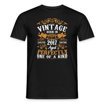 Geschenk Juni 2017 Geburtstag Juni 2017 Juni 2017 - Männer T-Shirt - Schwarz - Vorne - AI Model Male 178 light (178cm)