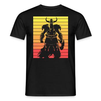 Vintage Wikinger Mann Vater - Männer T-Shirt - Schwarz - Vorne - AI Model Male 178 light (178cm)