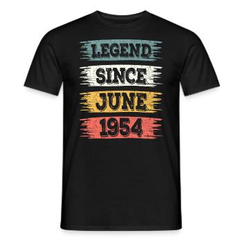 Legend 1954 June 70 Years Anniversary - Men's T-Shirt - black - Front - AI Model Male 178 light (178cm)