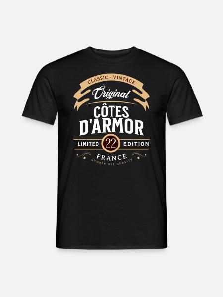 Côtes-d'Armor Department France - Men's T-Shirt - black