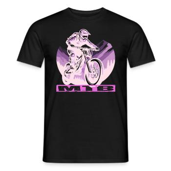 MTB Bike - Männer T-Shirt - Schwarz - Vorne - AI Model Male 178 light (178cm)