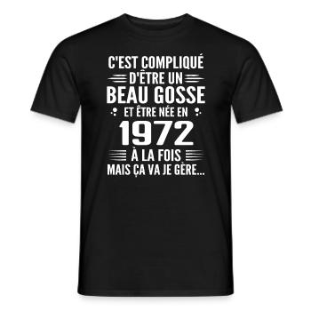 Forever Handsome 1972 Geburtstagsgeschenk 1972 - Männer T-Shirt - Schwarz - Vorne - AI Model Male 178 light (178cm)