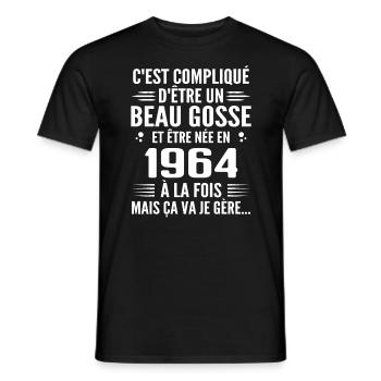 Forever Handsome 1964 Geburtstagsgeschenk 1964 - Männer T-Shirt - Schwarz - Vorne - AI Model Male 178 light (178cm)