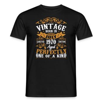 Né en juillet 1970 Cadeau Anniversair juillet 1970 - T-shirt homme - noir - Devant - AI Model Male 178 light (178cm)