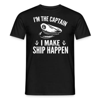 Boot Yacht Segelschiff Segelsport Geschenk - Männer T-Shirt - Schwarz - Vorne - AI Model Male 178 light (178cm)