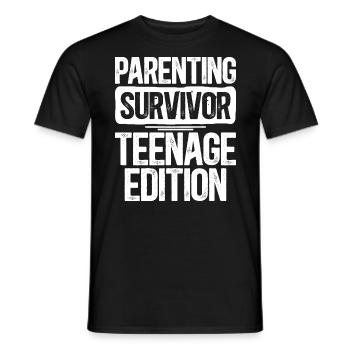 Humour Famille Adolescents Maman Papa - T-shirt homme - noir - Devant - AI Model Male 178 light (178cm)