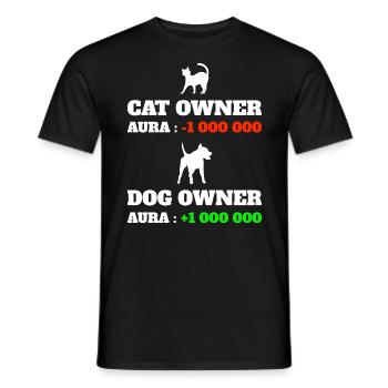 Punkte: Aura, Humor, Meme, Aura, Hund - Männer T-Shirt - Schwarz - Vorne - AI Model Male 178 light (178cm)