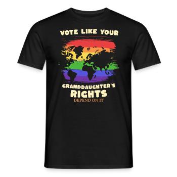 Grandma Feminism Little Girl Granny - Men's T-Shirt - black - Front - AI Model Male 178 light (178cm)