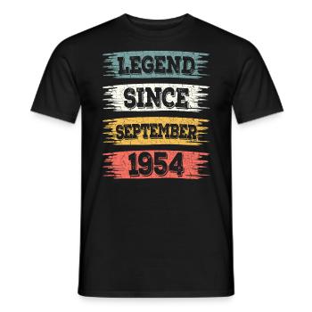 Legend 1954 September 70 Years Anniversary - Men's T-Shirt - black - Front - AI Model Male 178 light (178cm)
