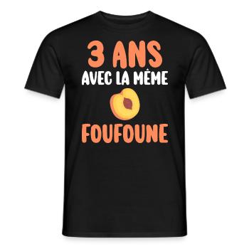 Marié 3 Ans Homme 3 Ans De Mariage - T-shirt homme - noir - Devant - AI Model Male 178 light (178cm)
