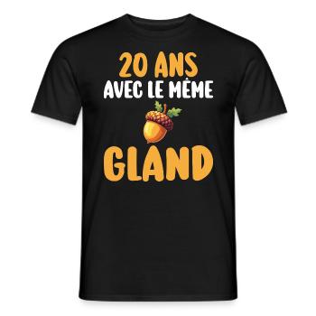 Mariée 20 Ans Femme 20 Ans De Mariage - T-shirt homme - noir - Devant - AI Model Male 178 light (178cm)