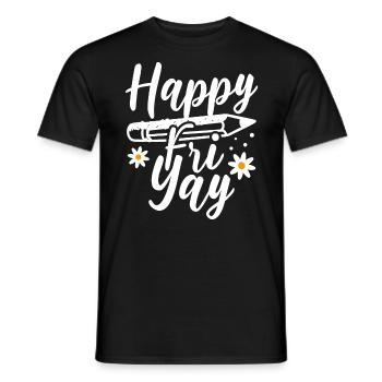 Humor Friday Lehrer-Wochenende - Männer T-Shirt - Schwarz - Vorne - AI Model Male 178 light (178cm)