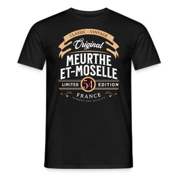 Meurthe-et-Moselle Département France - T-shirt homme - noir - Devant - AI Model Male 178 light (178cm)