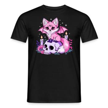 Tier Kawaii Pastell Goth Aaesthetic - Männer T-Shirt - Schwarz - Vorne - AI Model Male 178 light (178cm)