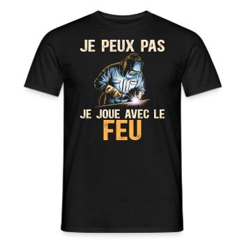 Ich kann keinen Humor Schweißer - Männer T-Shirt - Schwarz - Vorne - AI Model Male 178 light (178cm)
