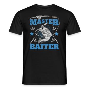 Master Baiter Lustiges Angeln - Männer T-Shirt - Schwarz - Vorne - AI Model Male 178 light (178cm)