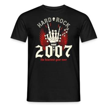 18 Jahre alter Rock 18-jähriges Jubiläum 2007 - Männer T-Shirt - Schwarz - Vorne - AI Model Male 178 light (178cm)