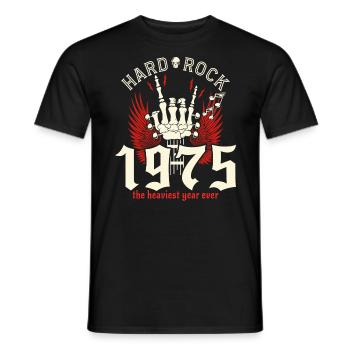 50 Years Rock 50th Anniversary 1975 - Men's T-Shirt - black - Front - AI Model Male 178 light (178cm)
