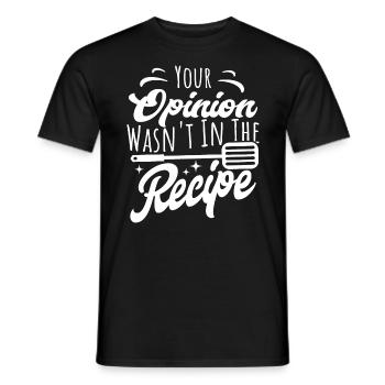 Votre avis n’était pas dans la recette Cuisine amusante - T-shirt homme - noir - Devant - AI Model Male 178 light (178cm)