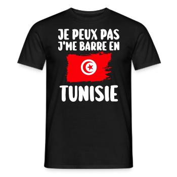 J'Me Barre En Tunisie Voyage Cadeau - T-shirt homme - noir - Devant - AI Model Male 178 light (178cm)
