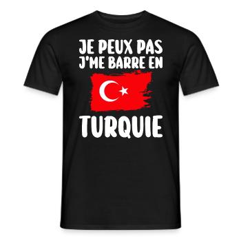J'Me Barre En Turquie Voyage Cadeau - T-shirt homme - noir - Devant - AI Model Male 178 light (178cm)