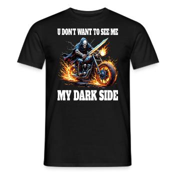 Mon Côté Obscur Meme Squelette - T-shirt homme - noir - Devant - AI Model Male 178 light (178cm)