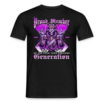Skull Rock Humor Generation X - Men's T-Shirt - black - Front - AI Model Male 178 light (178cm)