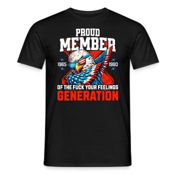 Eagle USA Humor Generation X - Men's T-Shirt - black - Front - AI Model Male 178 light (178cm)