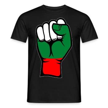 Bulgarien Flagge Faust - Männer T-Shirt - Schwarz - Vorne - AI Model Male 178 light (178cm)