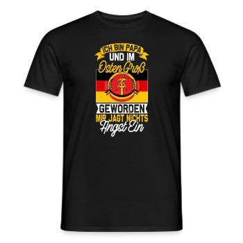 East Germany Papa - Ossi Saying - Men's T-Shirt - black - Front - AI Model Male 178 light (178cm)