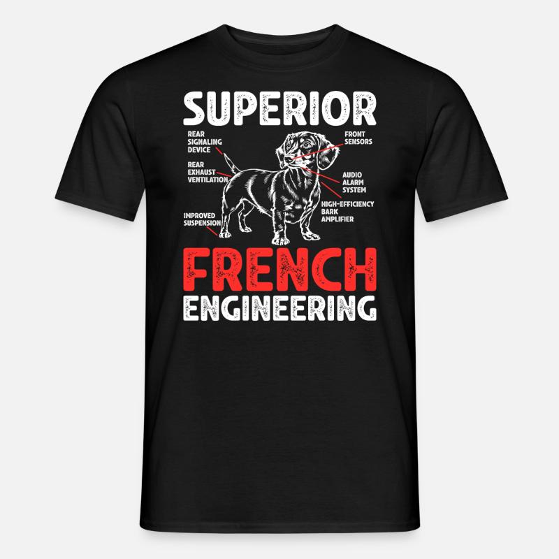 Humor Dackel Hund Geschenk - Männer T-Shirt - Schwarz