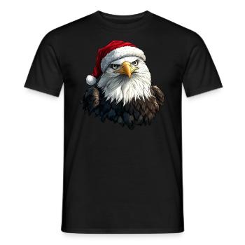 Adler Weihnachten - Männer T-Shirt - Schwarz - Vorne - AI Model Male 178 light (178cm)