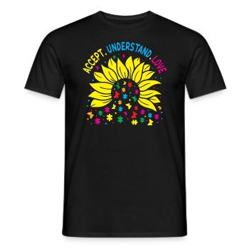 Autism Awareness - Men's T-Shirt - black - Front - AI Model Male 178 light (178cm)