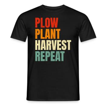 Pflügen Pflanzenernte Wiederholungslandwirtschaft - Männer T-Shirt - Schwarz - Vorne - AI Model Male 178 light (178cm)