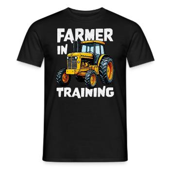 Landwirt in Ausbildung Landwirtschaftlicher Traktorliebhaber - Männer T-Shirt - Schwarz - Vorne - AI Model Male 178 light (178cm)