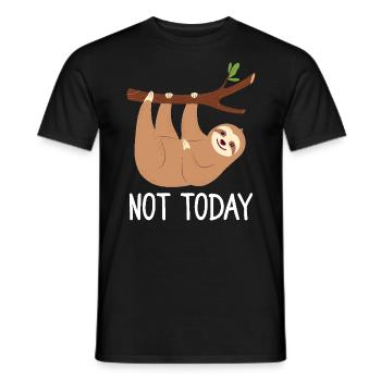 Pas aujourd’hui drôle paresseux amoureux paresseux Animal - T-shirt homme - noir - Devant - AI Model Male 178 light (178cm)
