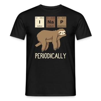 Ich mache regelmäßig ein Nickerchen faules Faultier Lustige Chemie - Männer T-Shirt - Schwarz - Vorne - AI Model Male 178 light (178cm)