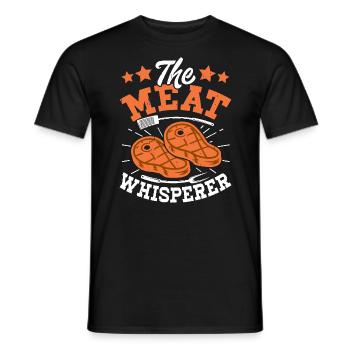The Meat Whisperer Amateur de grillades barbecue drôle - T-shirt homme - noir - Devant - AI Model Male 178 light (178cm)