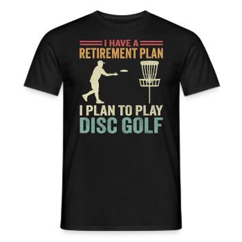 Funny Disc Golf Plan de retraite Frisbee Golfer - T-shirt homme - noir - Devant - AI Model Male 178 light (178cm)