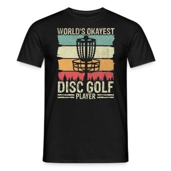 Lecteur de disc golf le plus acceptable au monde Funny Frisbee - T-shirt homme - noir - Devant - AI Model Male 178 light (178cm)