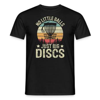 Disc Golf - Pas de petites balles, juste de gros disques drôles - T-shirt homme - noir - Devant - AI Model Male 178 light (178cm)