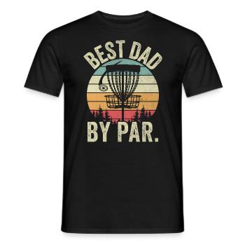 Best Dad By Par Funny Disc Golf Vater - Männer T-Shirt - Schwarz - Vorne - AI Model Male 178 light (178cm)