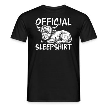 Highland Cow Official Sleepshirt Niedliches Bauernhoftier - Männer T-Shirt - Schwarz - Vorne - AI Model Male 178 light (178cm)