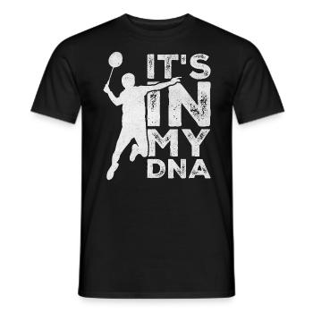 Es ist in meiner DNA Lustiger Badmintonspieler-Schläger - Männer T-Shirt - Schwarz - Vorne - AI Model Male 178 light (178cm)
