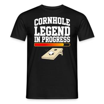 Cornhole Legend Running Cornhole - Männer T-Shirt - Schwarz - Vorne - AI Model Male 178 light (178cm)