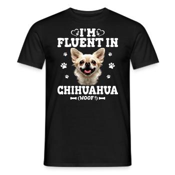 Parler Le Chihuahua Humour Chien Chihuahua - T-shirt homme - noir - Devant - AI Model Male 178 light (178cm)